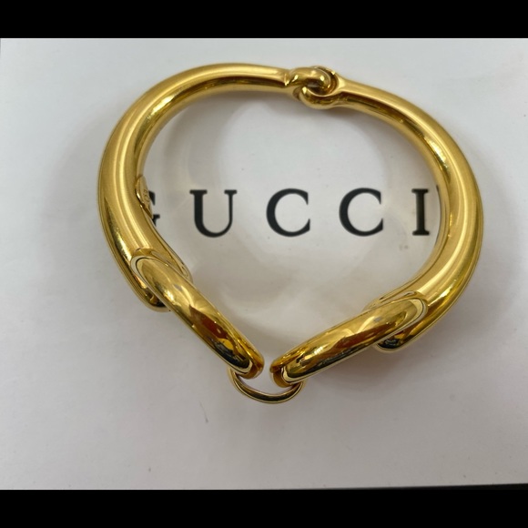 🆕 Gucci Horsebit heavy gold plated Bangle - Picture 10 of 12